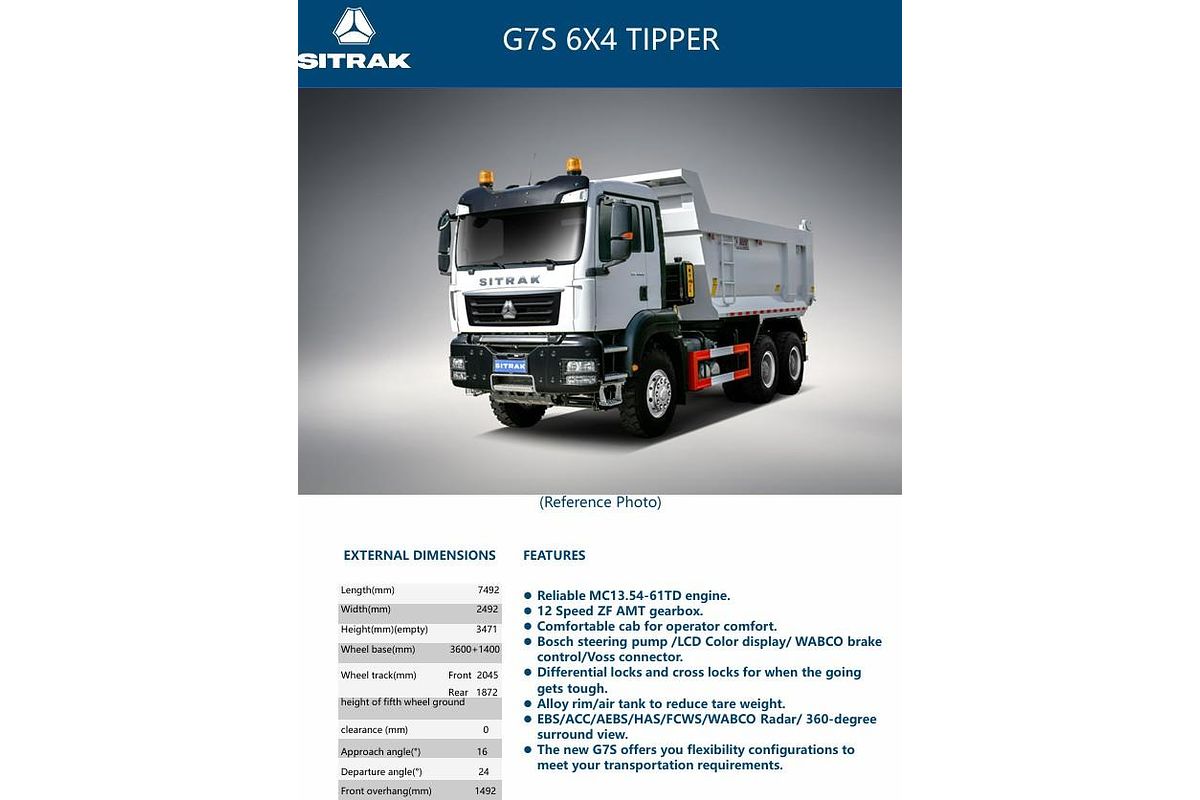 2025 Sitrak G7S Tipper image 29