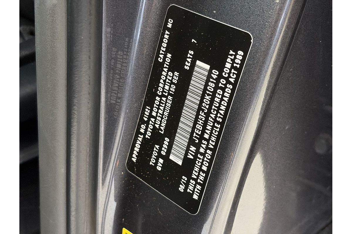 2013 Toyota Landcruiser Prado GXL KDJ150R