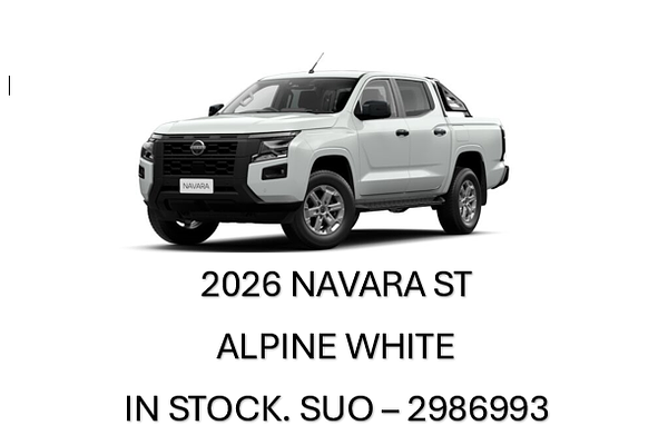 2026 Nissan Navara ST D27 4X4