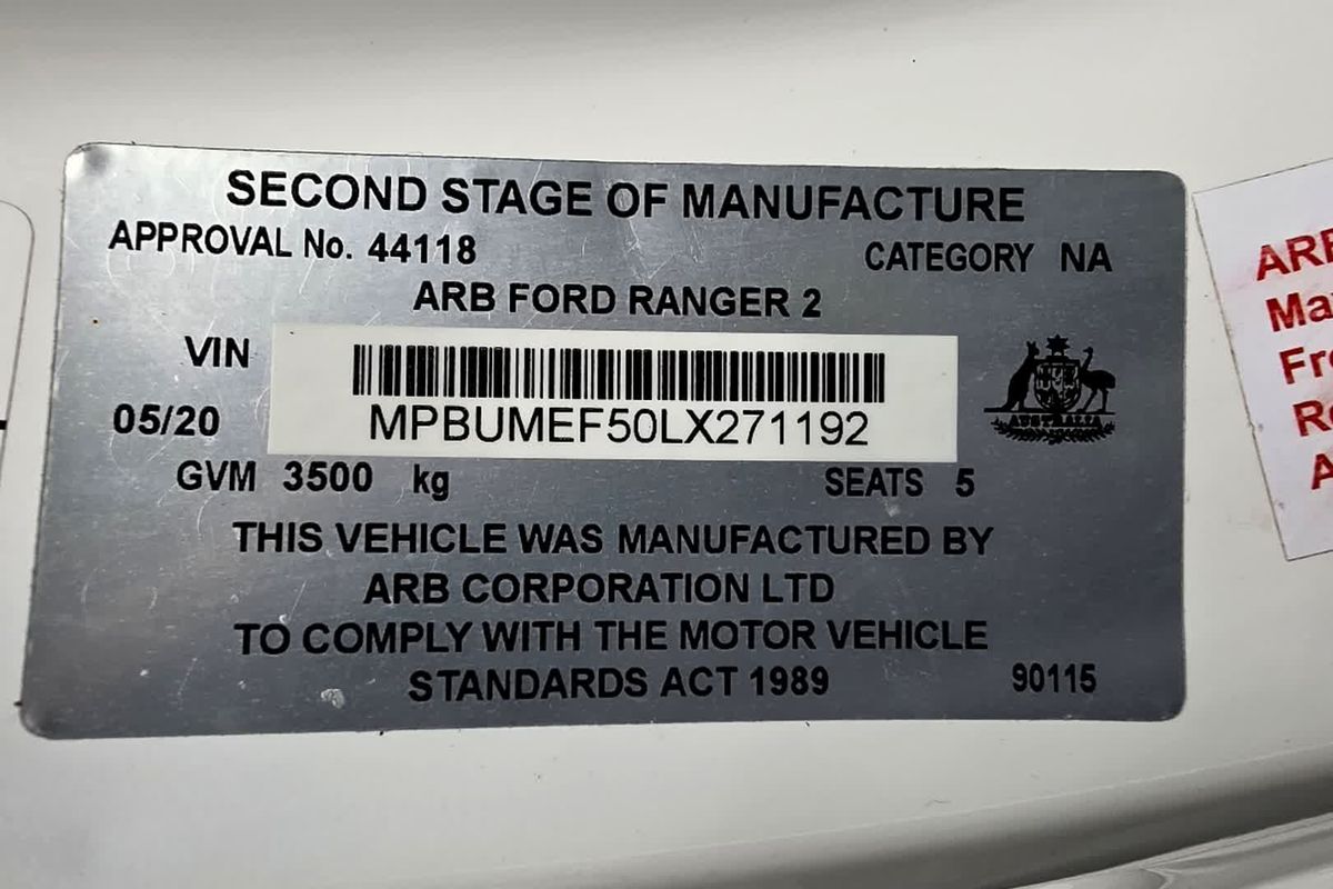 2020 Ford Ranger XL PX MkIII 4X4 3.2L