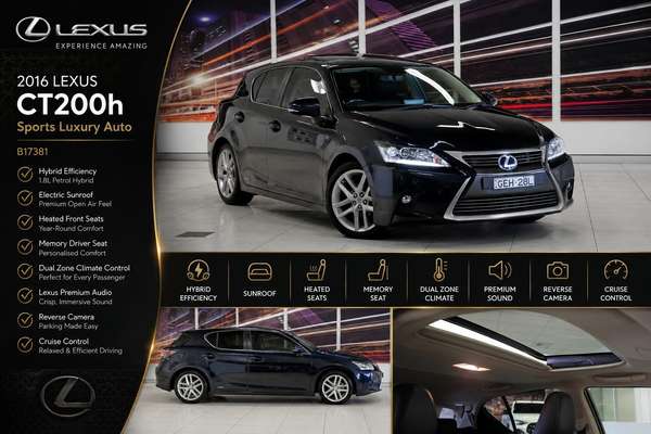 2016 Lexus CT CT200h Sports Luxury ZWA10R