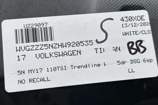 2017 Volkswagen Tiguan 110TSI Trendline 5N thumb-23