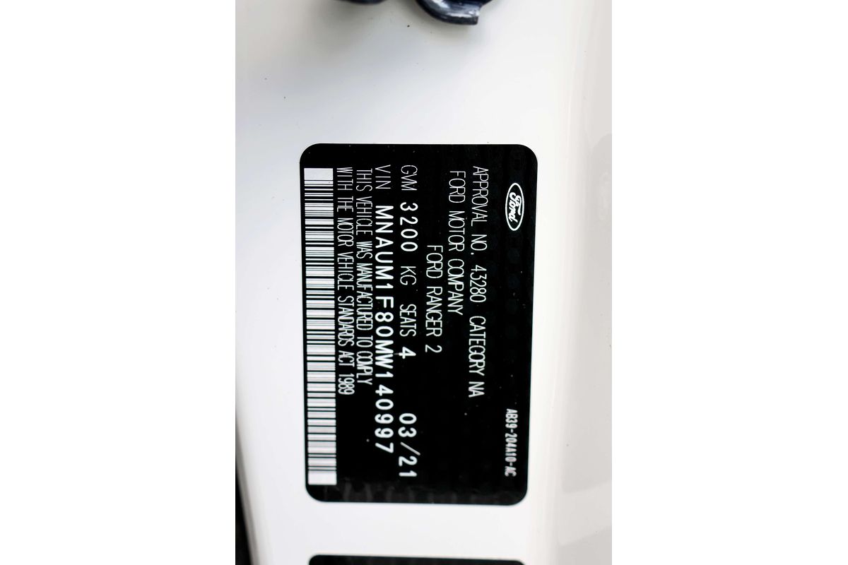 2021 Ford Ranger XL Hi-Rider PX MkIII Rear Wheel Drive 2.2L image 15