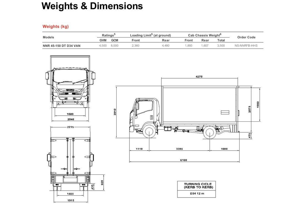 2026 Isuzu N Series NNR 45-150 DT D34 Vanpack image 18