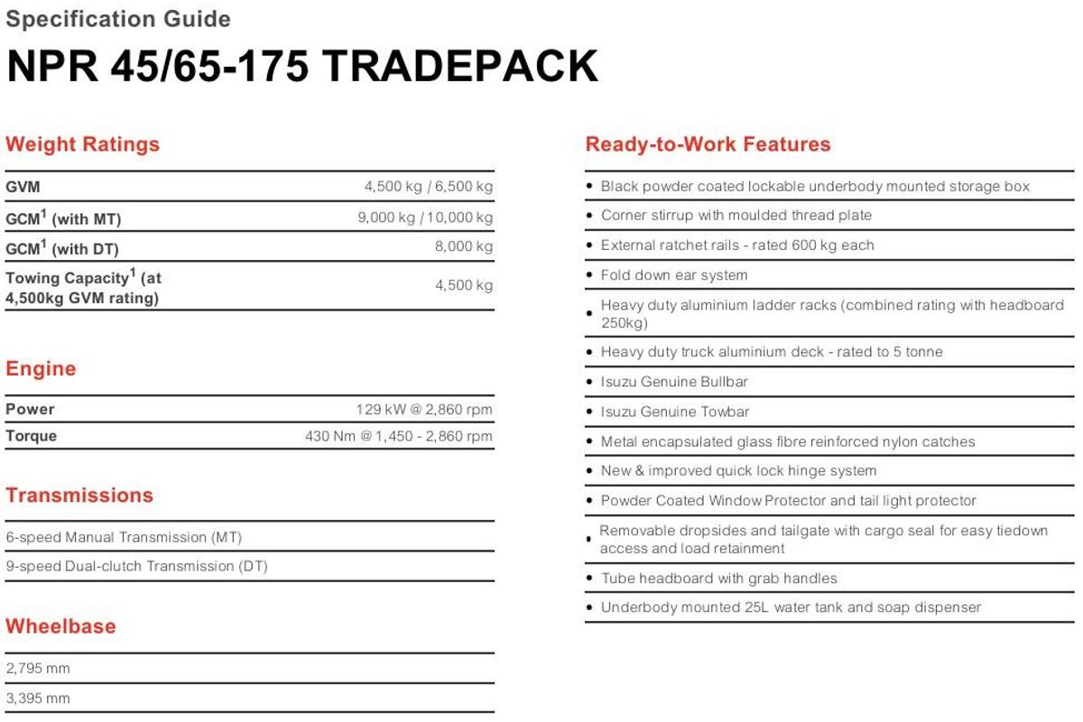 2026 Isuzu N Series NPR 45/65-175 DT D34 Tradepack image 15