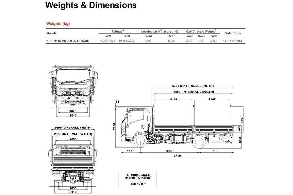 2026 Isuzu N Series NPR 70/45-190 AM D34 Tradepack image 22