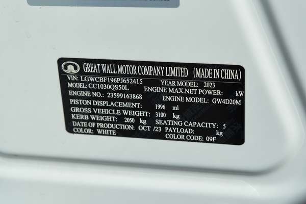 2023 GWM Ute Cannon NPW Rear Wheel Drive thumb-21