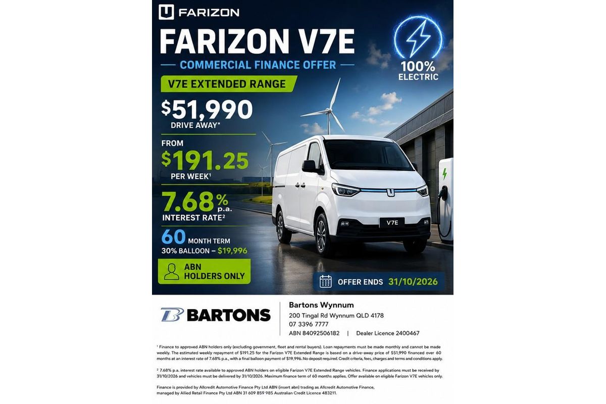 2026 Farizon V7E Extended Range Low Roof
