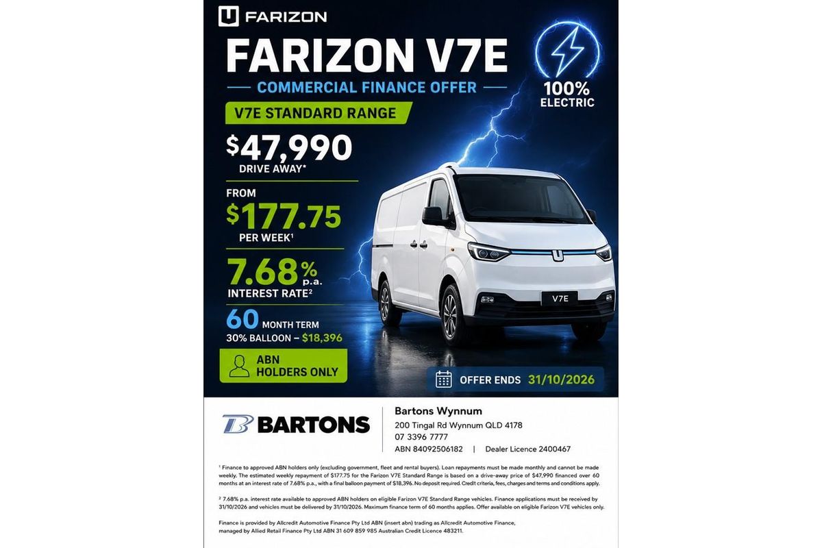 2026 Farizon V7E Standard Range Low Roof