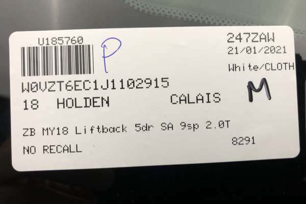 2018 Holden Calais ZB thumb-23