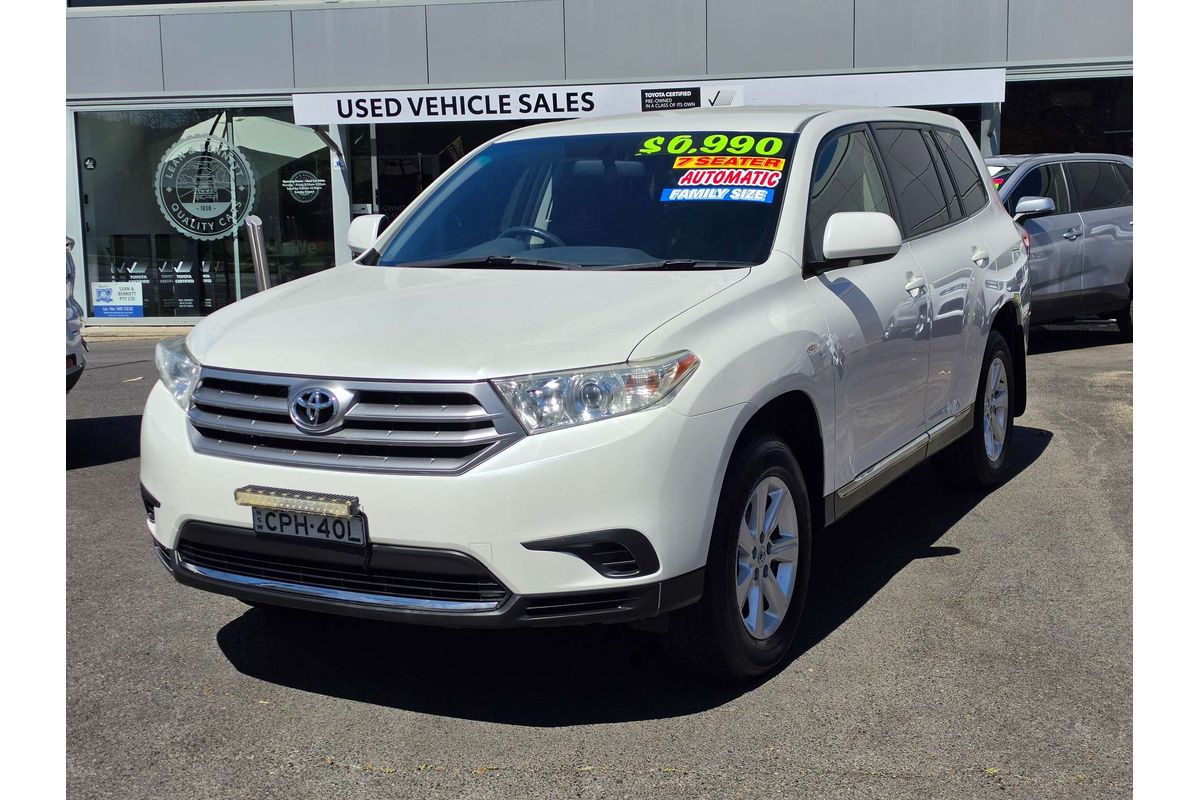 2013 Toyota Kluger KX-R (FWD) 7 SEAT GSU40R MY13 UPGRADE