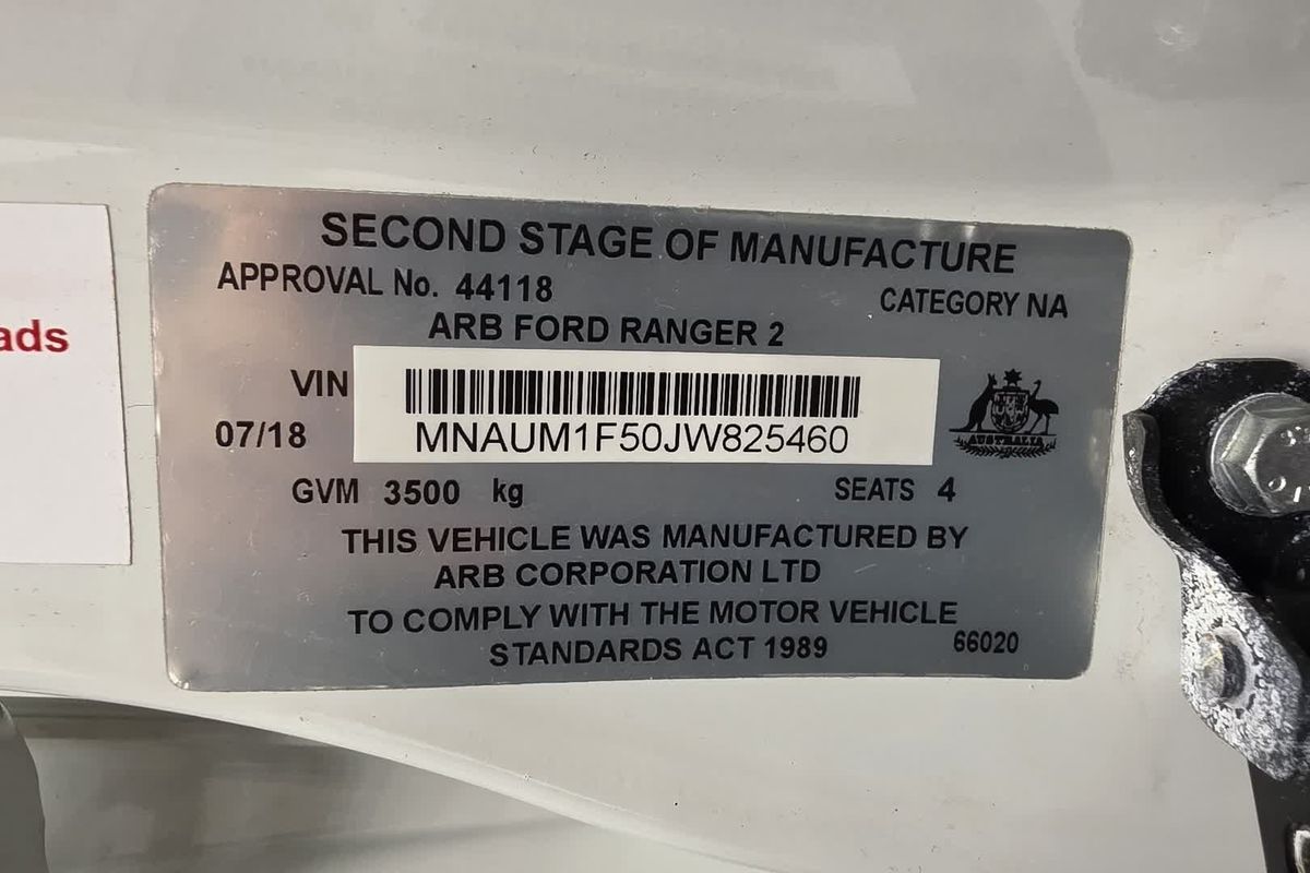 2018 Ford Ranger XL PX MkII 4X4 3.2L