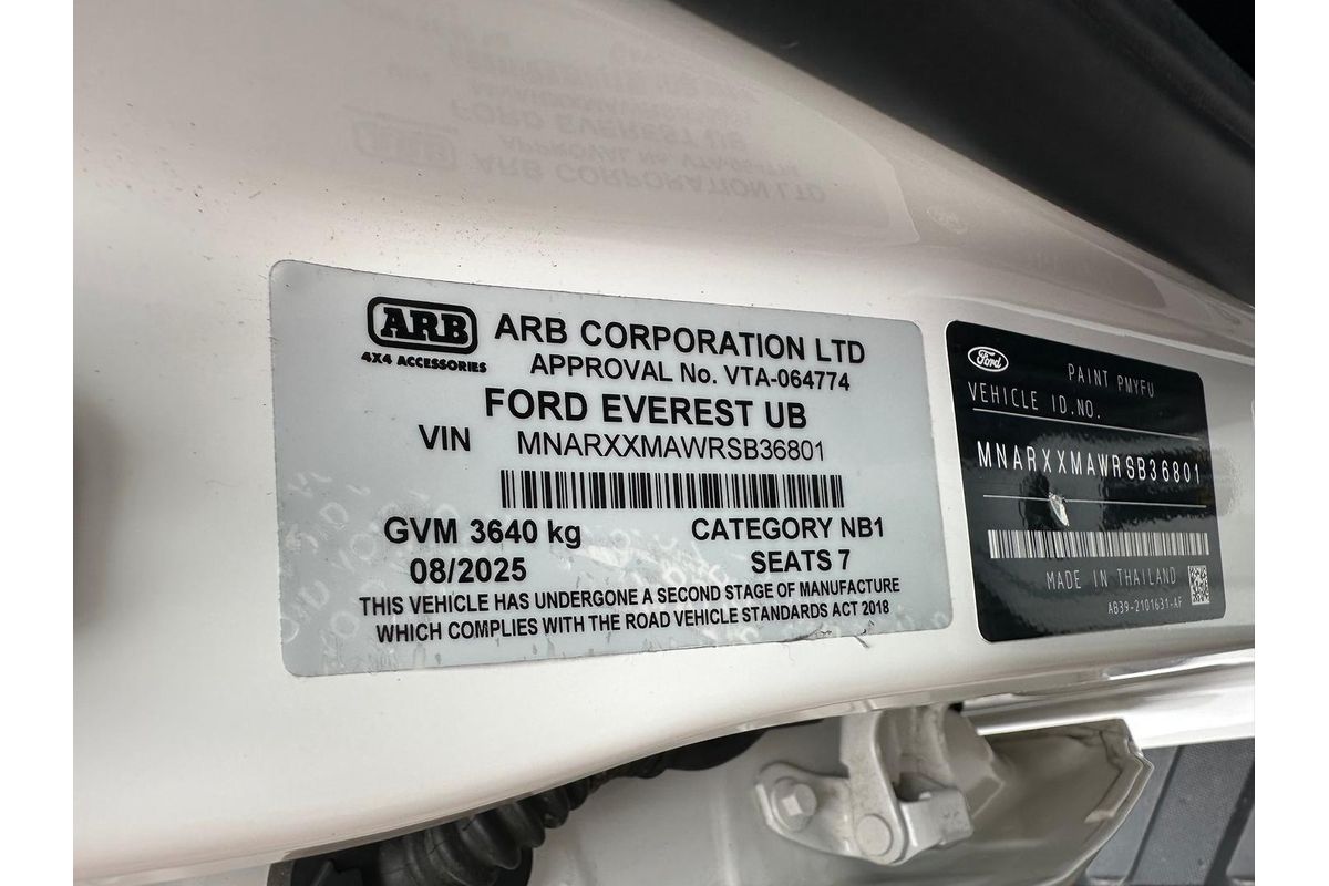 2025 Ford Everest Platinum 3.0L