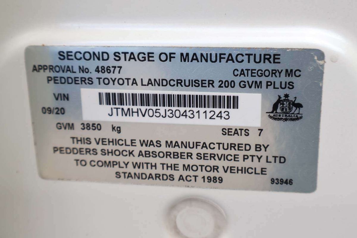 2020 Toyota Landcruiser VX VDJ200R