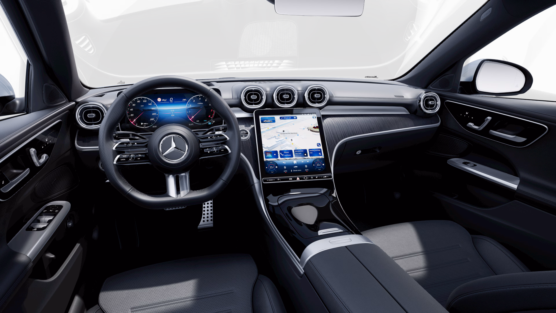 Interior of the C-Class Sedan.