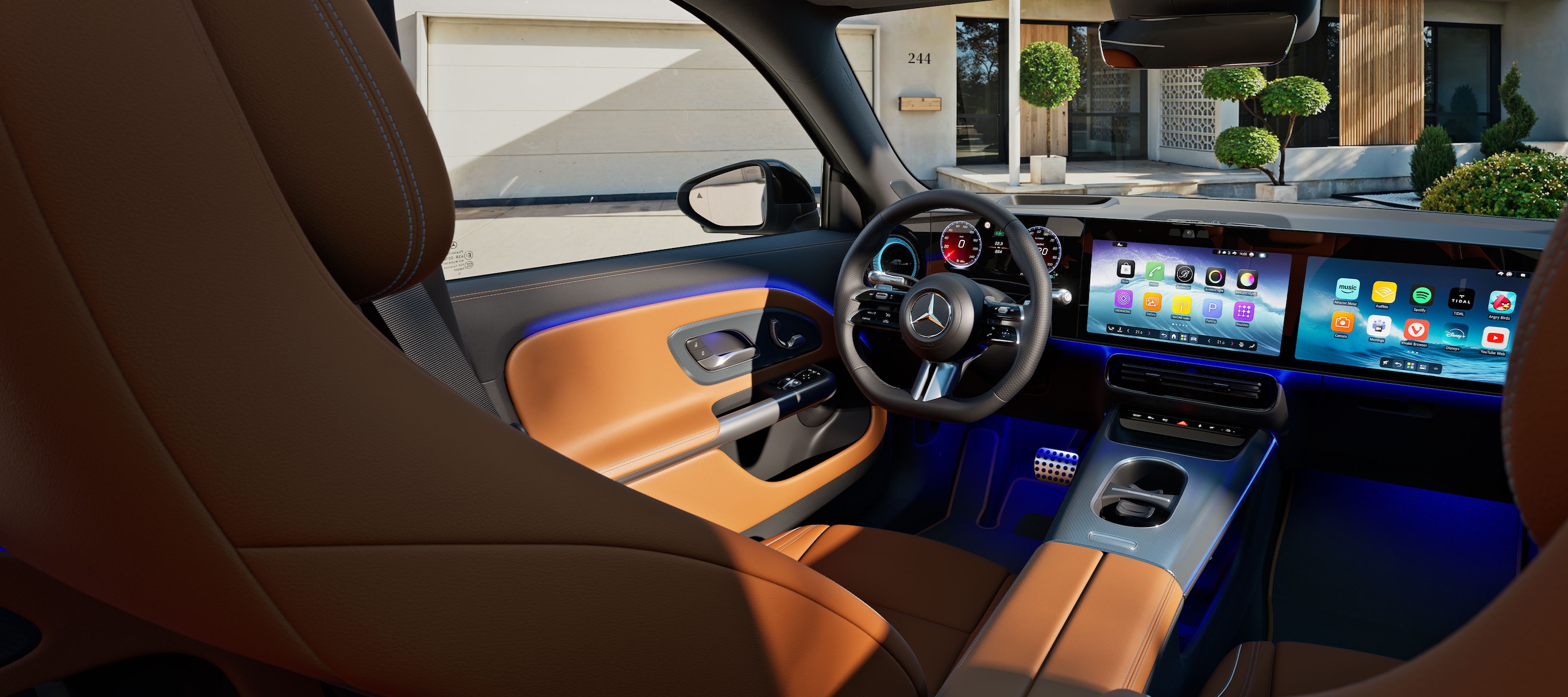 Interior of the all new electric GLB.
