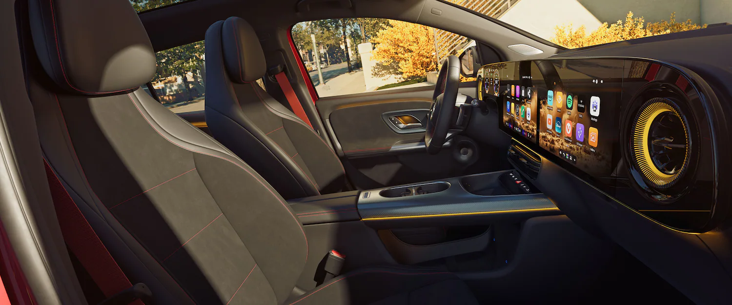 Interior of the all new electric GLA.