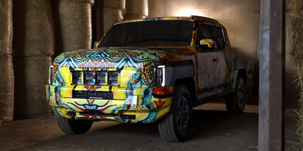 Kia unveils camouflage for its ute