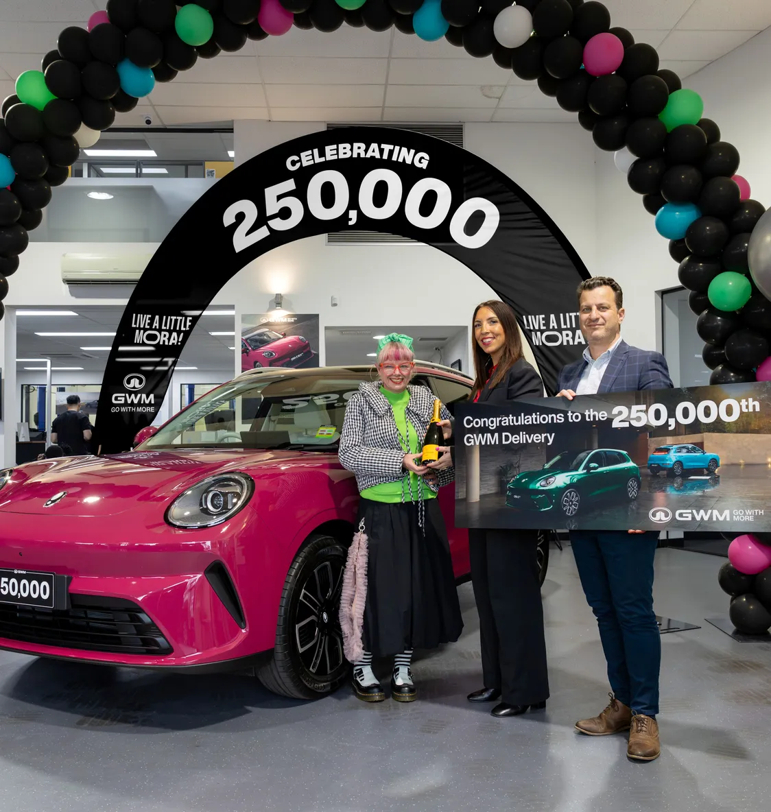 GWM celebrates 250,000th Australian vehicle with ORA 5 SUV delivery